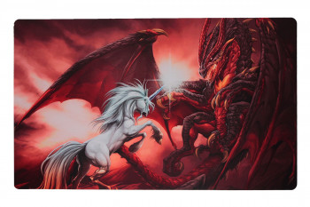 Игровой коврик MTGTRADE Дракон против Единорога 60x35 см фото цена описание