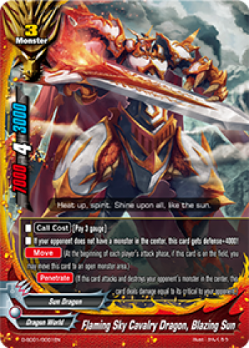 Promo buddyfight: flaming sky cavalry dragon, blazing sun фото цена описание