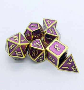 Набор игровых кубиков металлических STUFF-PRO (золтой,  фиолетовый) фото цена описание