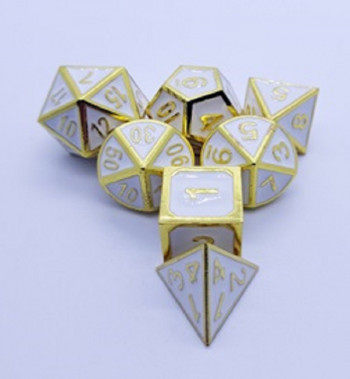 Набор игровых кубиков металлических STUFF-PRO (золтой,  белый) фото цена описание