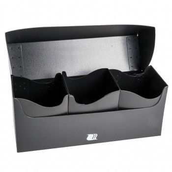 Пластиковая коробочка blackfire для трёх колод - чёрная (240+) фото цена описание